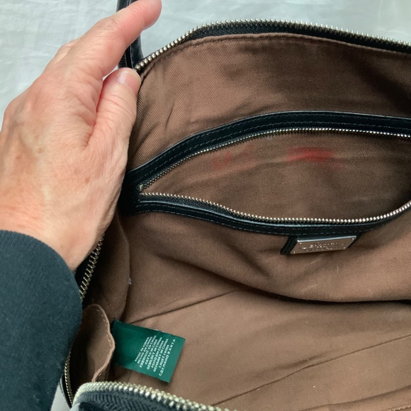 Lauren Ralph Lauren Black Leather Satchel Bag - Picture 9 of 10